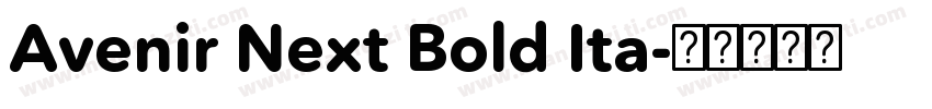 Avenir Next Bold Ita字体转换